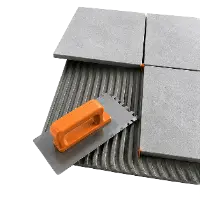 High bond tile adhesives and waterproof joint fillers for ceramic and stone